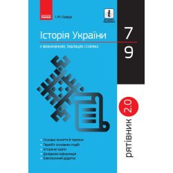 Рятівник 2.0. Історія України у визначеннях, таблицях і схемах. 7—9 класи