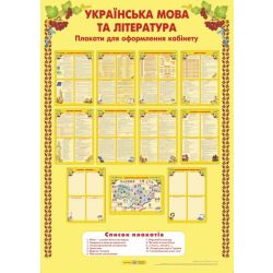 Українська мова і література. Комплект плакатів для оформлення кабінету