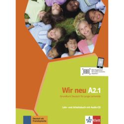 WIR neu A2.1 Lehr- und Arbeitsbuch mit Audios online / Підручник та зошит учня з онлайн-аудіо