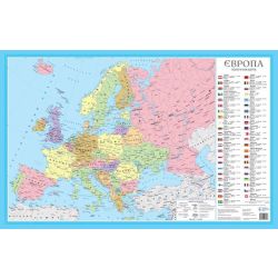 Європа. Політична карта М1:11 млн. (Формат А2)